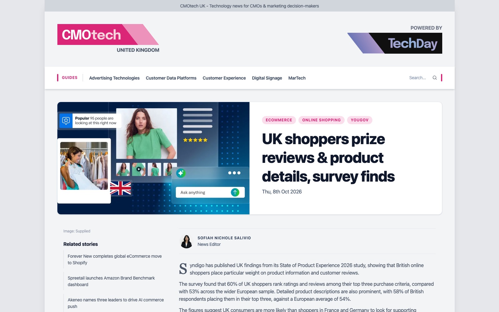 The original story on CMOtech UK