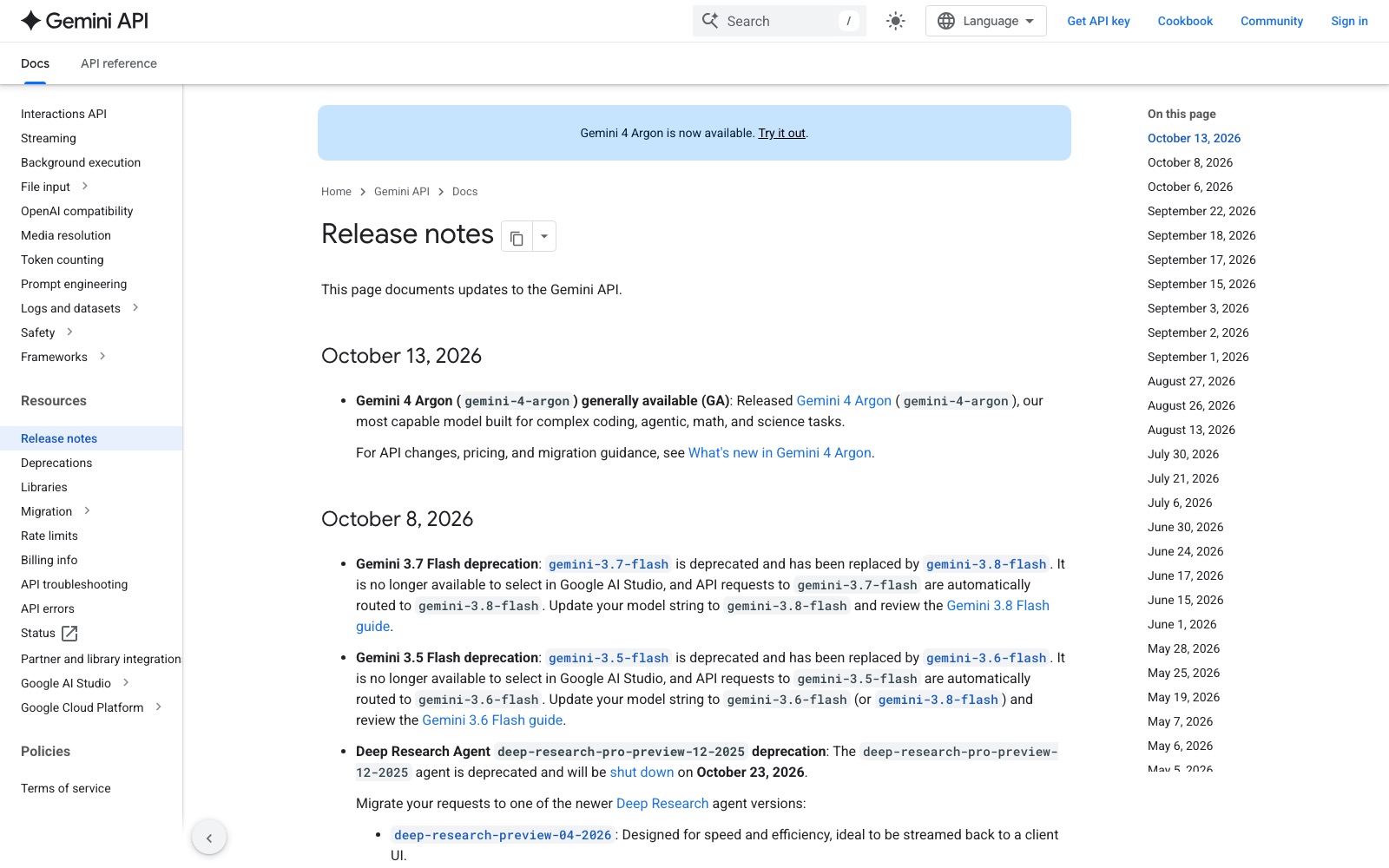 The original story on Google AI for Developers