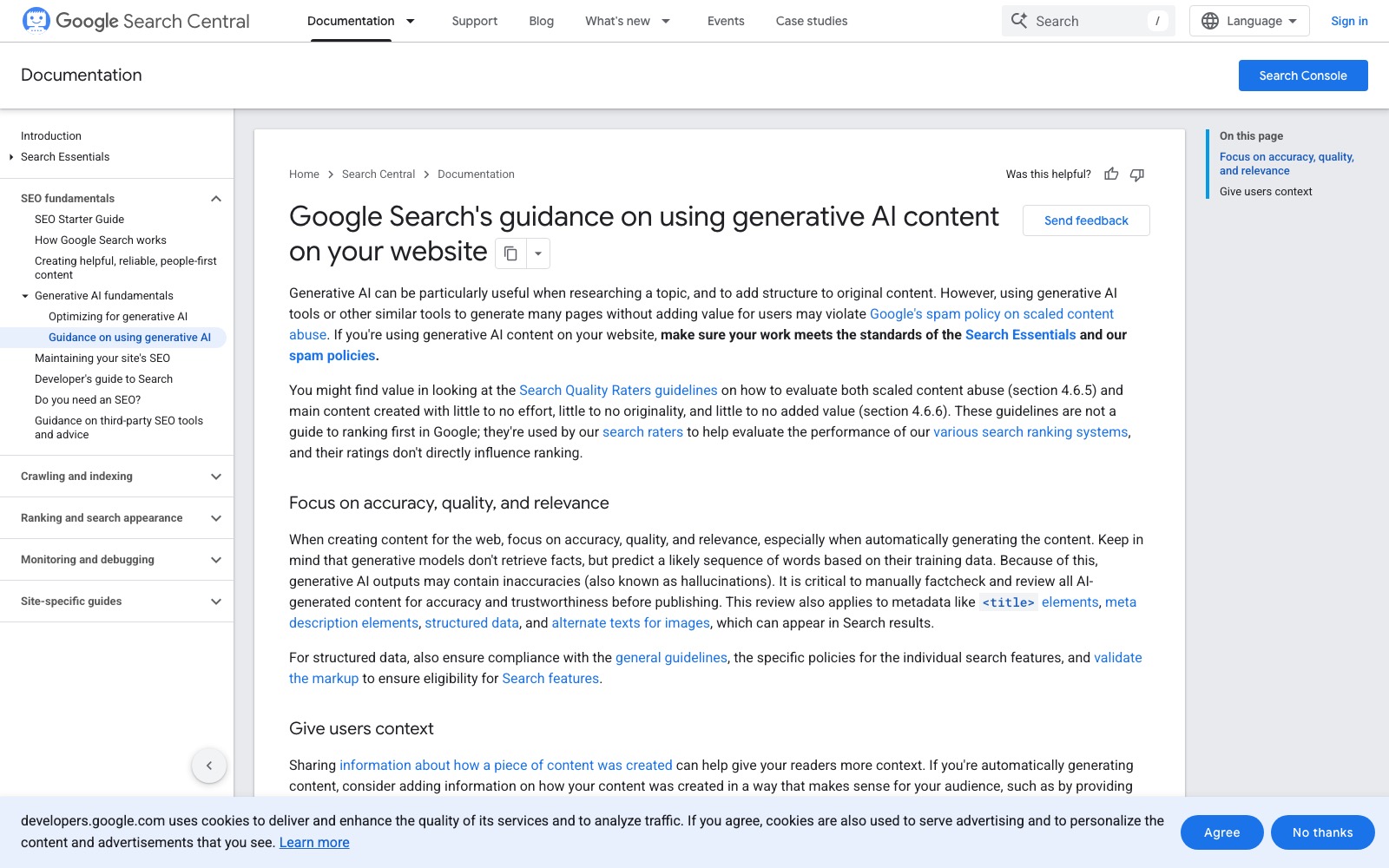 The original story on Google Search Central